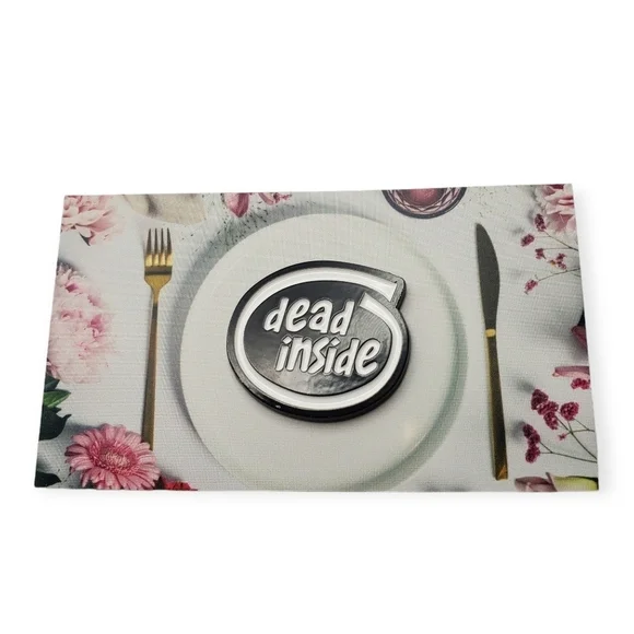 "Dead Inside" Pin/Brooch - Picture 4 of 8